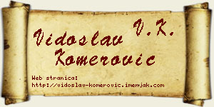 Vidoslav Komerović vizit kartica